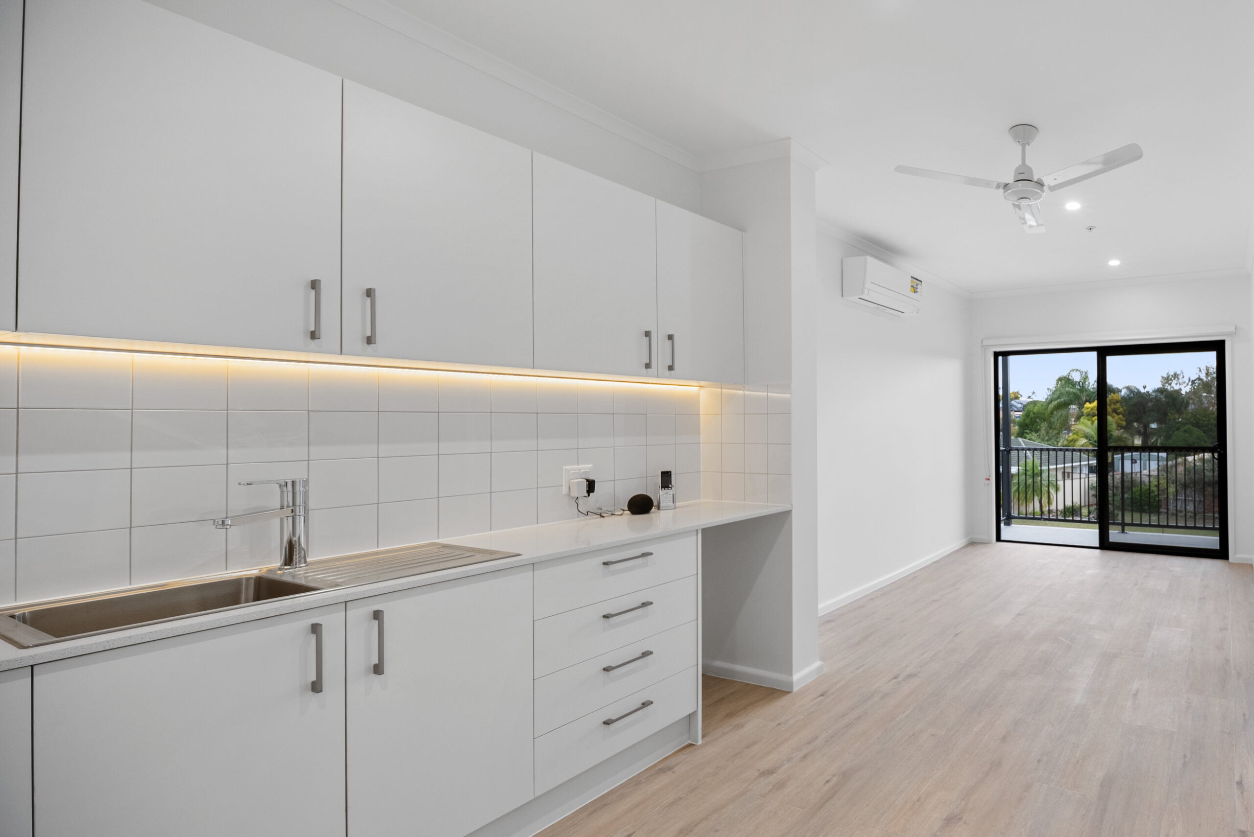 Modern High Physical Support SDA apartments in Algester, QLD – accessible design with ceiling hoists, smart home technology, and shared therapy facilities.